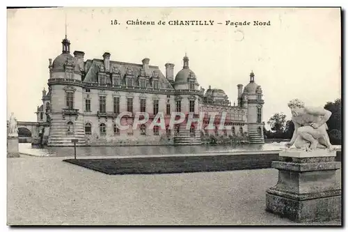 Cartes postales Chateau De Chantilly Facade Nord