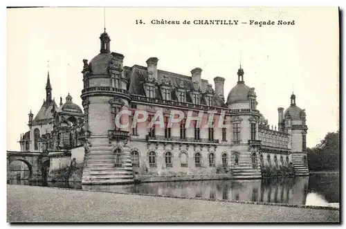 Cartes postales Chateau De Chantilly Facade Nord