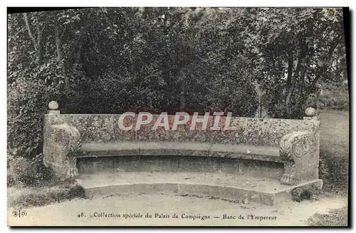 Cartes postales Palais De Compiegne Banc de l'empereur