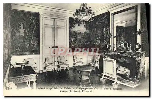 Ansichtskarte AK Compiegne Le Chateau Galerie Des Tapisseries Chasse