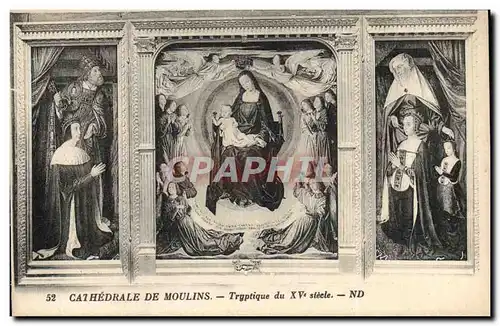 Ansichtskarte AK Cathedrale De Moulins Tryptique