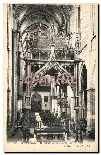 Cartes postales Moulins Interieur de Notre Dame le maitre autel