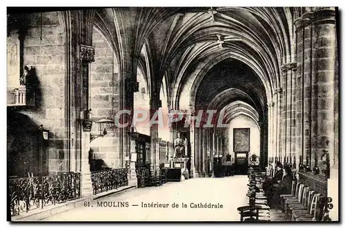 Ansichtskarte AK Moulins Interieur de la cathedrale