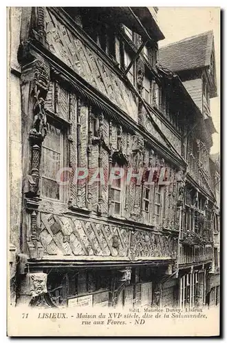 Cartes postales Lisieux Maison Du Dite De La Salamandre rue aux Feves