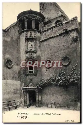 Cartes postales Bourges Escalier De l&#39Hotel Lallemand