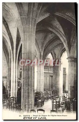 Cartes postales Dreux Detail Du Choeur De l&#39Eglise Saint Pierre