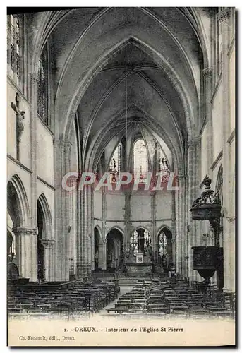 Cartes postales Dreux Interieur De l&#39Eglise St Pierre