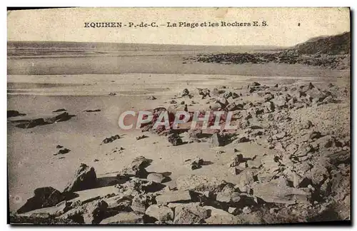 Cartes postales Equihen La Plage Et Les Rochers