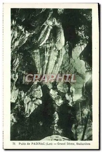 Cartes postales Puits De Padirac Grand Dome Stalactites