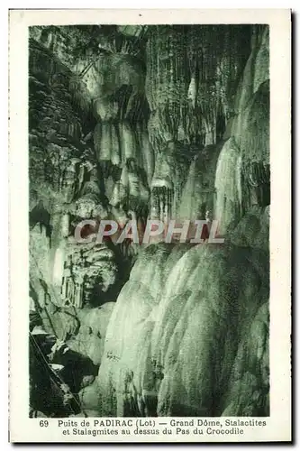Ansichtskarte AK Puits De Padirac Grand Dome Stalactites et stalagmites au dessus du pas du crocodile