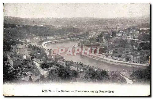 Cartes postales Lyon La Saone Panorama Vu De Fourvieres