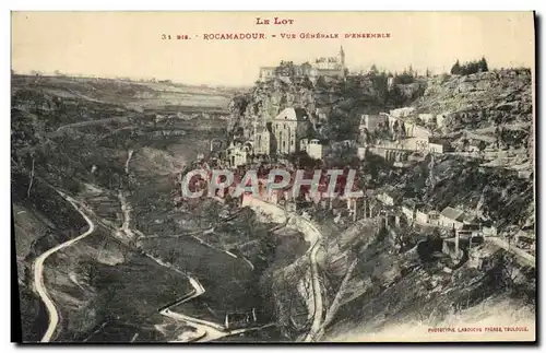 Cartes postales Le Lot Rocamadour Vue Generale