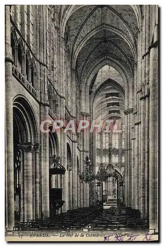 Ansichtskarte AK Evreux La Nef De La Cathedrale