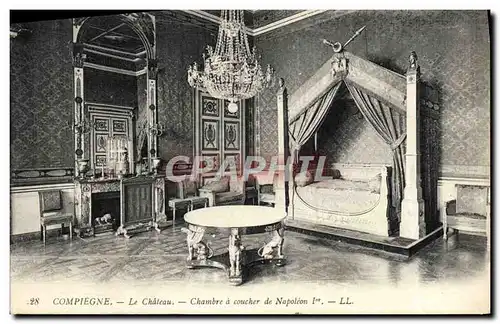 Ansichtskarte AK Compiegne Le Chateau Chambre A Coucher De Napoleon 1er