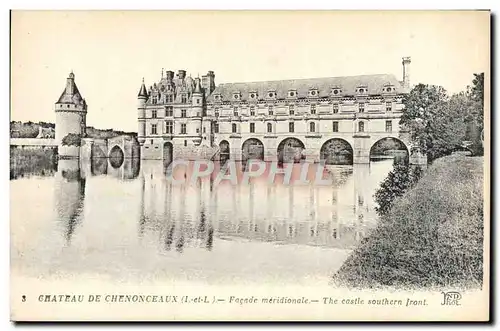 Cartes postales Chateau De Chenonceaux Facade Meridionale