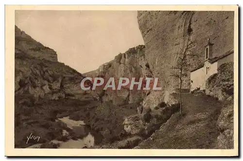 Ansichtskarte AK Gorges Du Tarn L&#39Ermitage De St Hilaire et le cirque des Beaumes