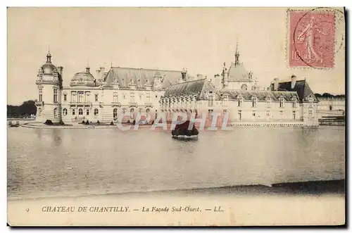 Ansichtskarte AK Chateau De Chantilly La Facade Sud Ouest