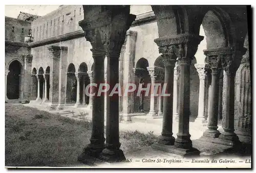 Cartes postales Arles Cloitre Saint Trophine Ensemble des Galeries