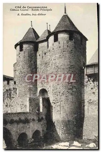 Cartes postales Carcassonne Chateau Comtal Entree Principale