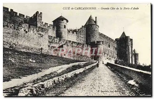 Cartes postales Carcassonne Grande Cote De La Porte d&#39Aude