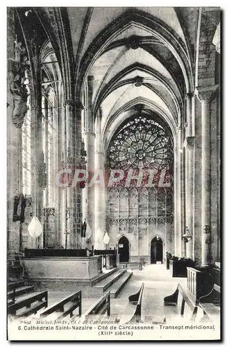 Ansichtskarte AK Carcassonne Cathedrale Saint Nazaire Transept meridional