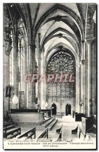 Cartes postales Carcassonne Cathedrale Saint Nazaire Transept meridional