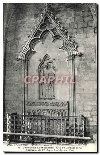 Ansichtskarte AK Carcassonne Cathedrale Saint Nazaire Tombeau de l&#39eveque Radulphe