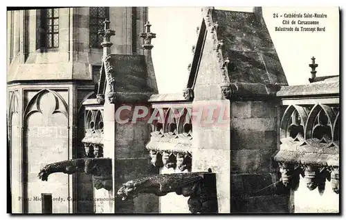Cartes postales Carcassonne Cathedrale Saint Nazaire Balustrade du transept nord