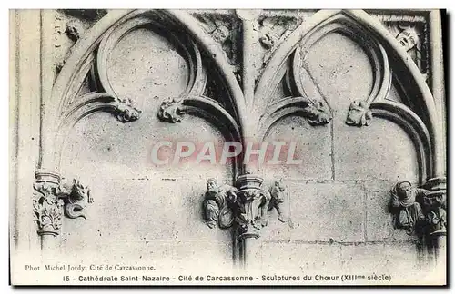 Cartes postales Carcassonne Cathedrale Saint Nazaire Sculptures du choeur