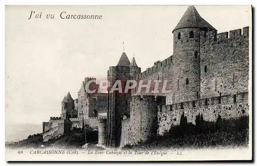 Cartes postales Carcassonne La Tour Cahuzac et la Tour de l'eveque