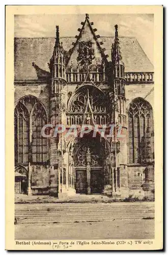 Ansichtskarte AK Rethel Porte de l&#39eglise Saint Nicolas