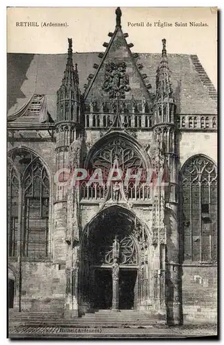 Cartes postales Rethel Portail de l&#39eglise Saint Nicolas