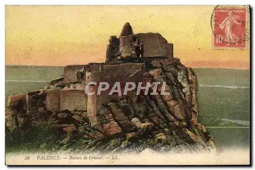Cartes postales Valence Ruines de Crussol
