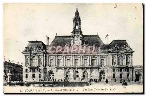 Cartes postales Tours Le nouvel Hotel de ville