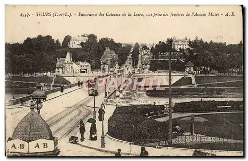 Cartes postales Tours Panorama des coteaux de la Loire vue prise des fenetres de l&#39ancien musee