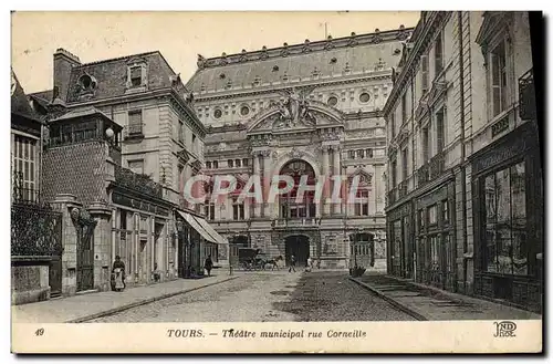 Cartes postales Tours Theatre municipal rue Corneille