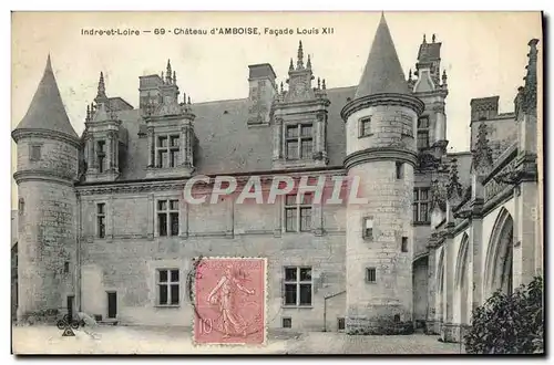 Cartes postales Chateau d&#39Amboise Facade Louis XII