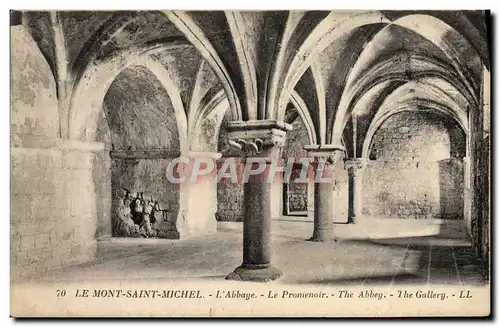 Cartes postales Le Mont Saint Michel L'abbaye Le promenoir