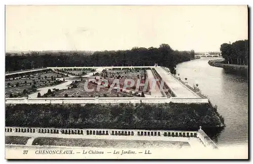 Cartes postales Chenonceaux Le chateau Les jardins