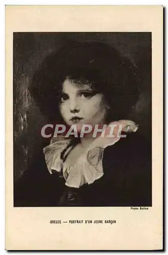 Cartes postales Greuze Portrait d&#39un jeune garcon