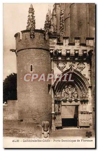 Cartes postales Albi Cathedrale Ste Cecile Porte Dominique de Florence