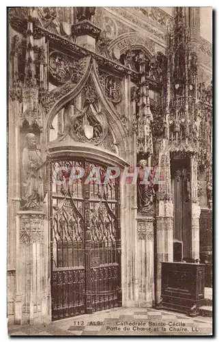 Ansichtskarte AK Albi Cathedrale Sainte Cecile Porte du choeur et la chaire