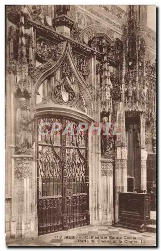 Cartes postales Albi Cathedrale Sainte Cecile Porte du choeur et la chaire