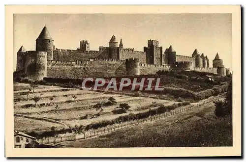 Cartes postales Cite de Carcassonne Vue generale du Sud