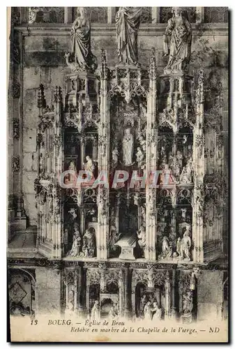 Ansichtskarte AK Bourg Eglise de Brou Retable en marbre de la chapelle de la Vierge