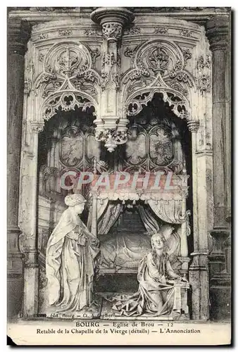 Ansichtskarte AK Bourg Eglise de Brou Retable de la chapelle de la Vierge L&#39Annonciation