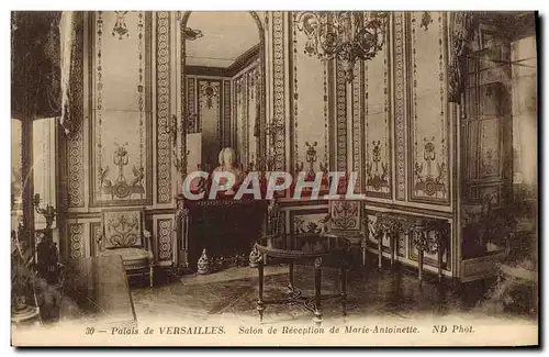 Cartes postales Palais de Versailles Salon de reception de Marie Antoinette