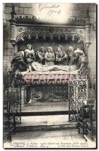 Cartes postales Amboise Eglise le Christ au tombeau