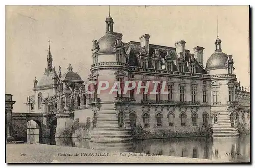 Cartes postales Chateau de Chantilly Vue prise du parterre