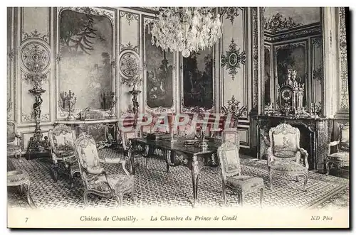 Cartes postales Chateau de Chantilly La chambre du Prince de Conde